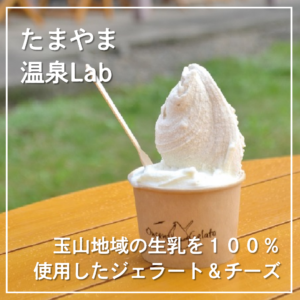 玉山地域の生乳を１００％使用したジェラート＆チーズ　【たまやま温泉Lab】